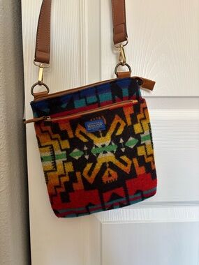 Pendleton Southwestern Wool Crossbody in Red, Blue, Green, Yellow, Black